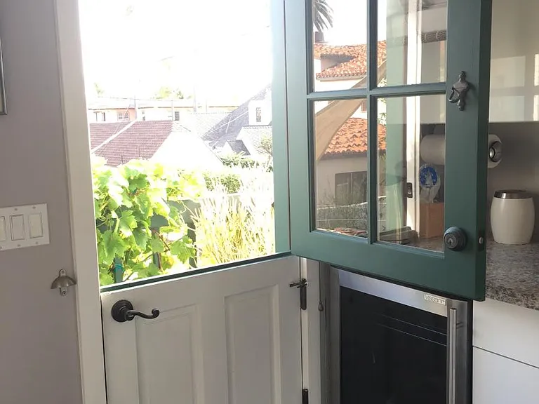 Dutch door allows sea breezes to blow into your home. Walk