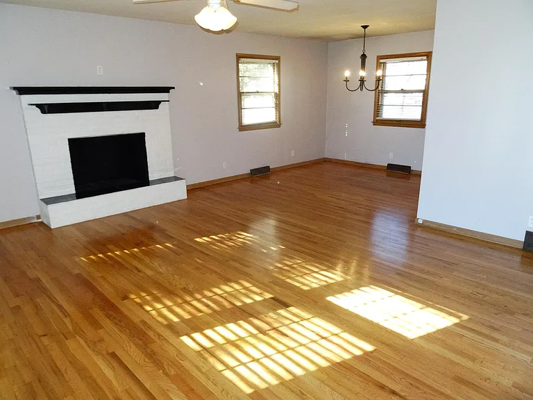 Living Room and Dining Room with no furniture