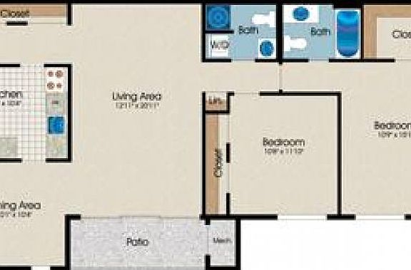 2 Bed Floor Plan