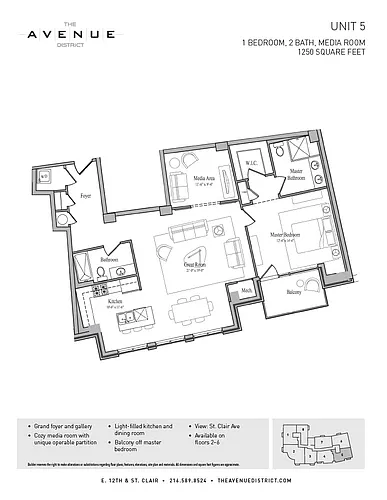 Floor plan 1BED/2BATH