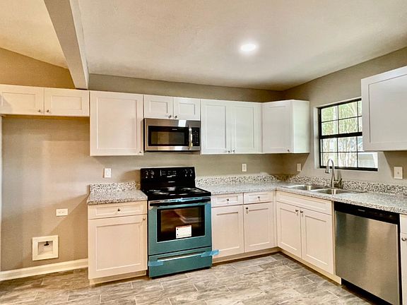 New appliances and granite countertops.