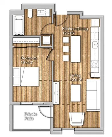 Floor plan 1x1G