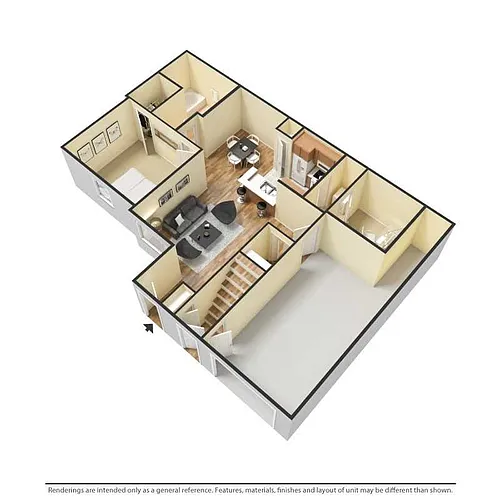 Floor plan Sevilla with study and attached garage