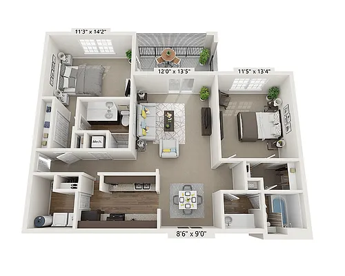 Floor plan Plan B2B