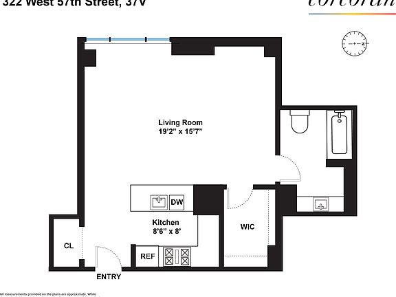 2nd image of 322 W 57th St APT 37V