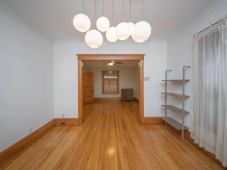 Formal dining room looking into living room