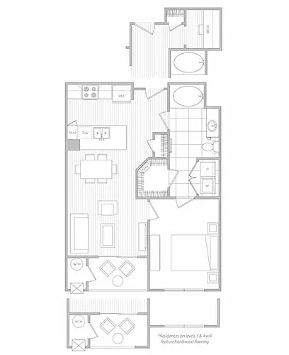 Floor plan 1 Bed 1 Bath