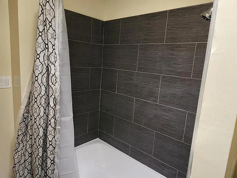 Shower with soaking tub