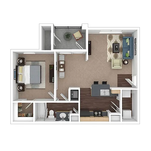 Floor plan The Charles - 1x1 Large
