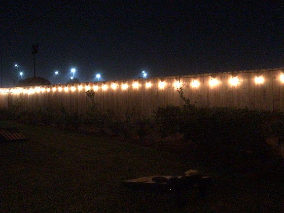 Backyard at night 