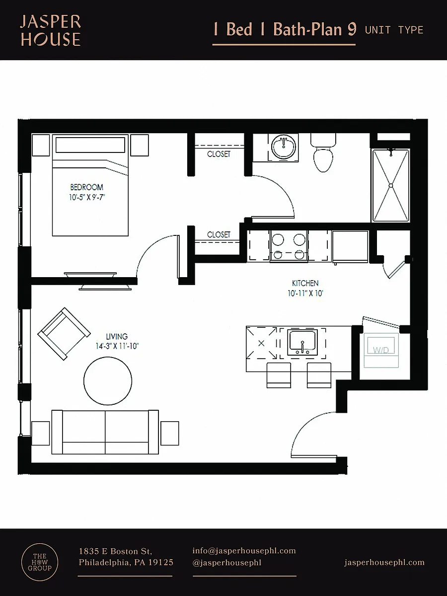 Floor plan 1 Bed 1 Bath Plans 9-12