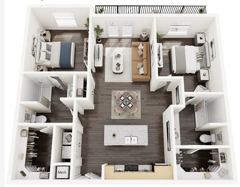 Floor plan B1 - Income Restricted