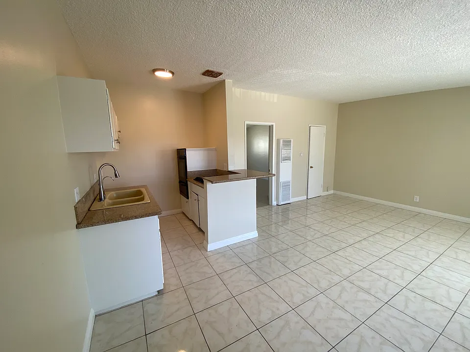 Open kitchen with granite counter tops