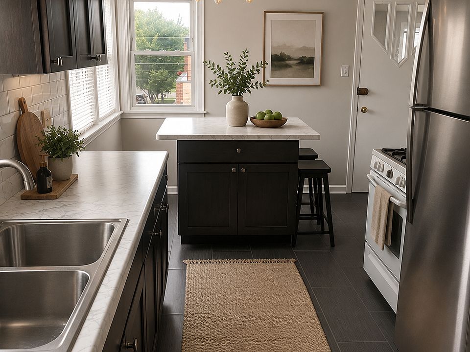 AI staged kitchen