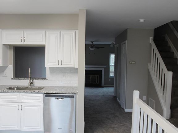 View from Kitchen toward Dining and Living Rooms