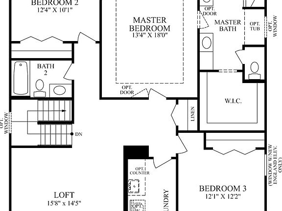 Elevation A - 2nd Floor