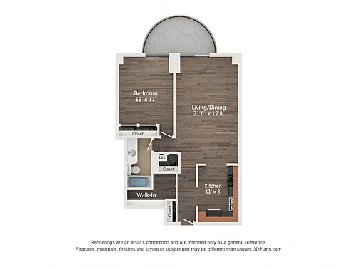 Floor plan 1 Bedroom 10
