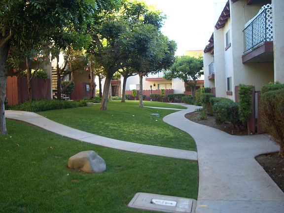 Green belt in front of condo