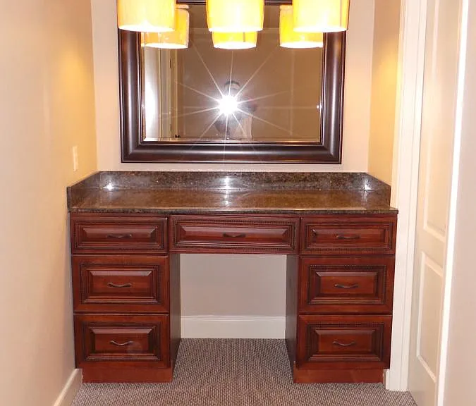 Master bedroom makeup desk