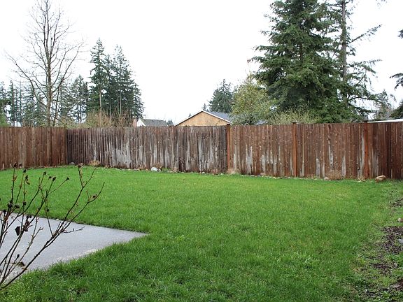 Fully fenced backyard