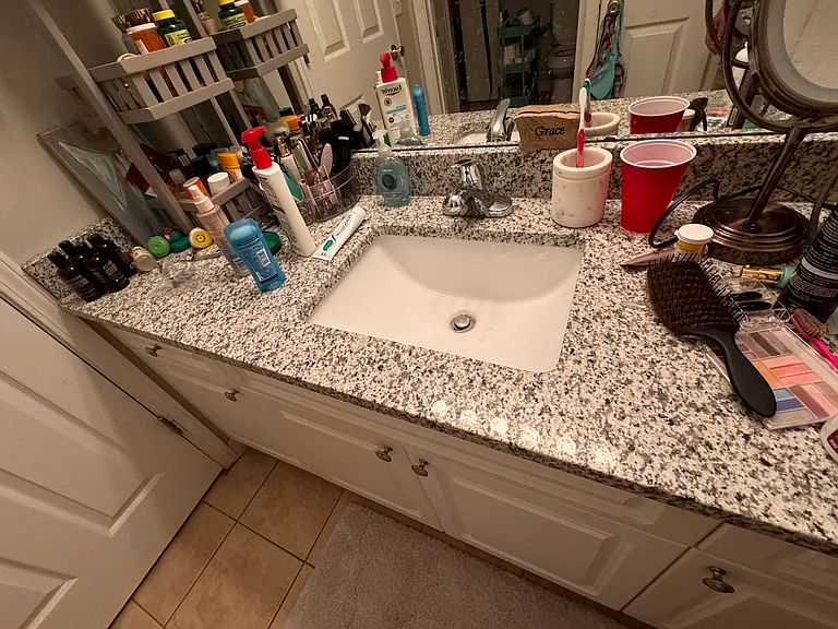 New Master Bathroom Vanity with granite countertop with undermount sink