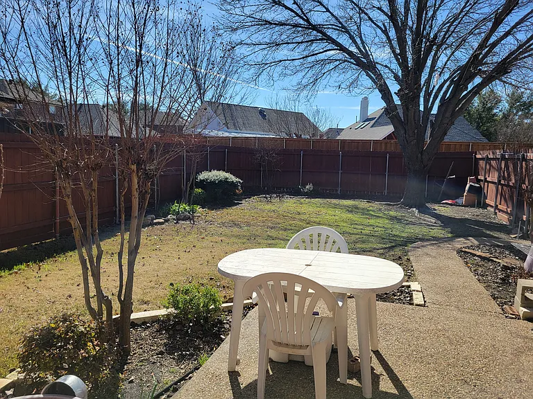 garden with soar security motion lights