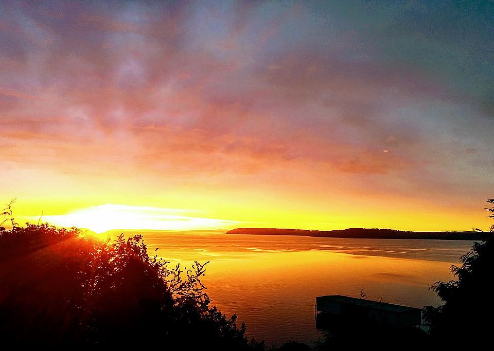Ocean view sunset