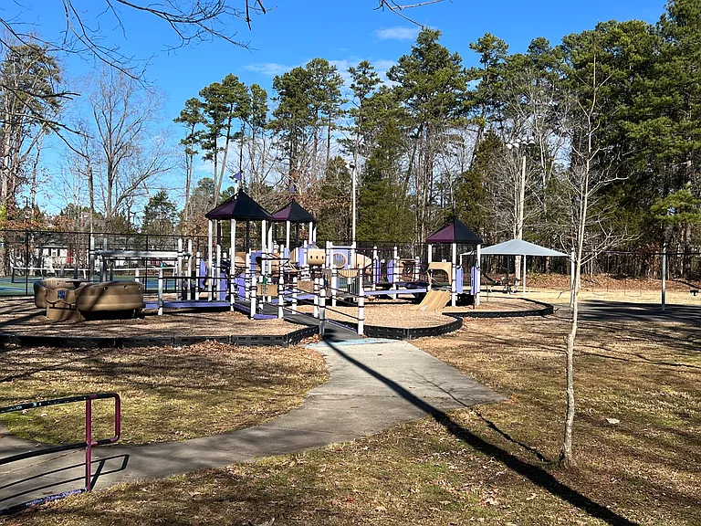 Right across the street from a community park.