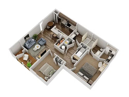 Floor plan 2X2 P