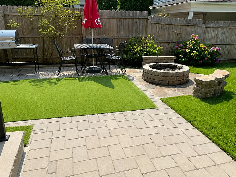 Backyard - patio & firepit