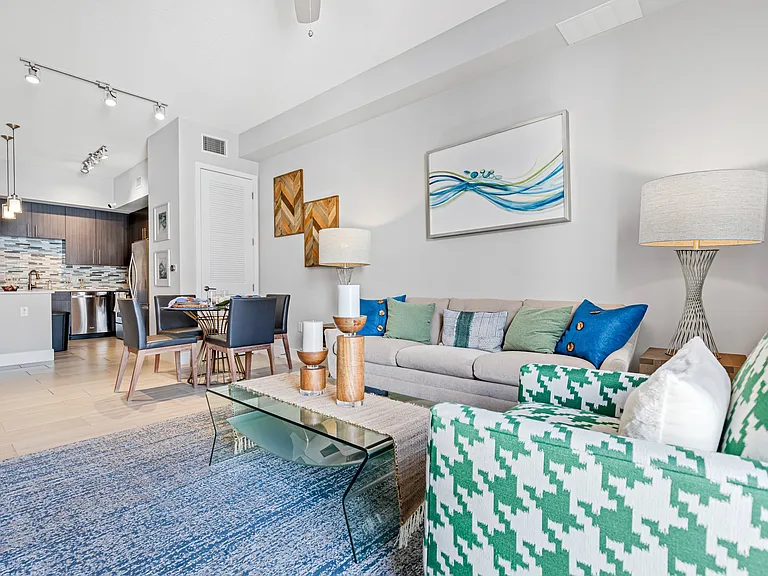 Apartment living room in Boca Raton Florida.