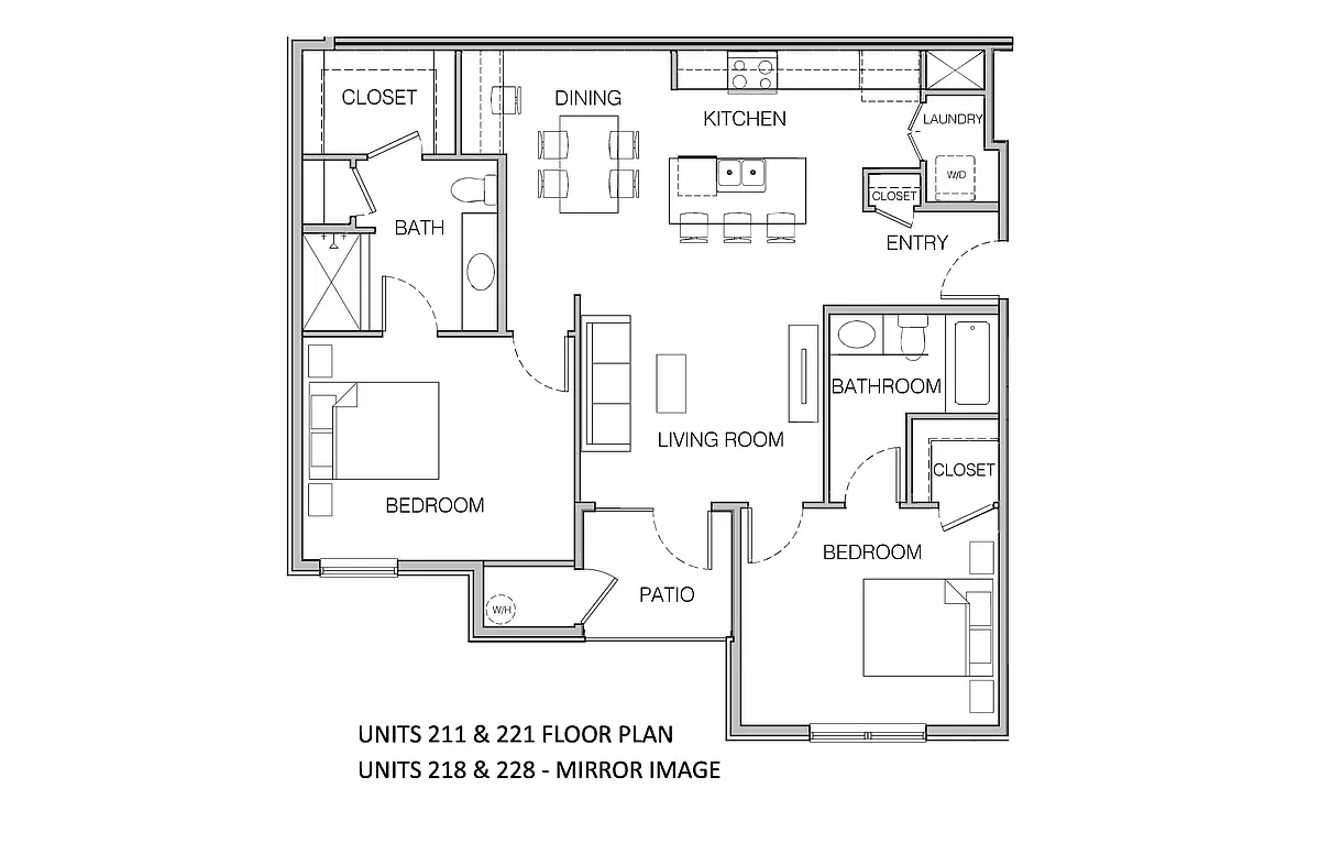 Floor plan 211-221-218-228