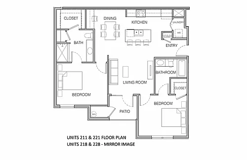 Floor plan 211-221-218-228