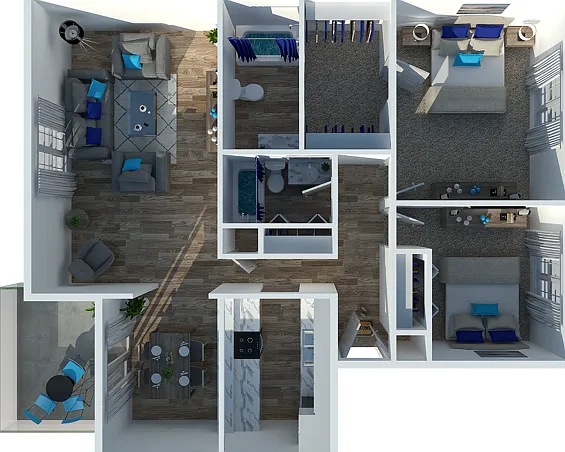 Two Bedroom Two Bathroom Premium Upgraded Floorplan Two Bedroom Two Bathroom Premium Upgraded Floorplan