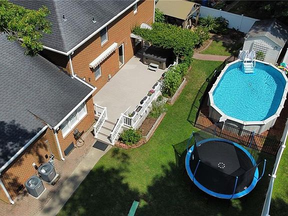 Aerial of backyard