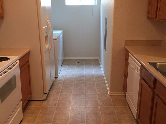 Washer and dryer in unit.
