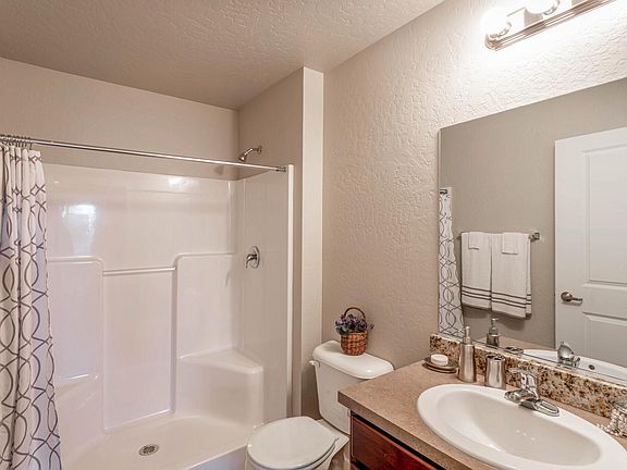 Staged Master Bath with large shower