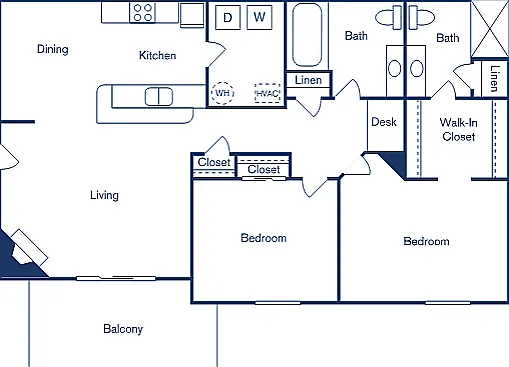 2x2 - 1,007 SQ FT 2x2 - 1,007 SQ FT