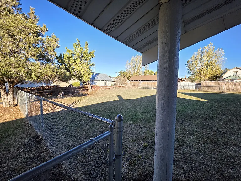 Large fenced back yard