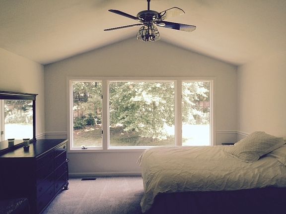 Master Bedroom
						:
						cathedral ceiling, huge window