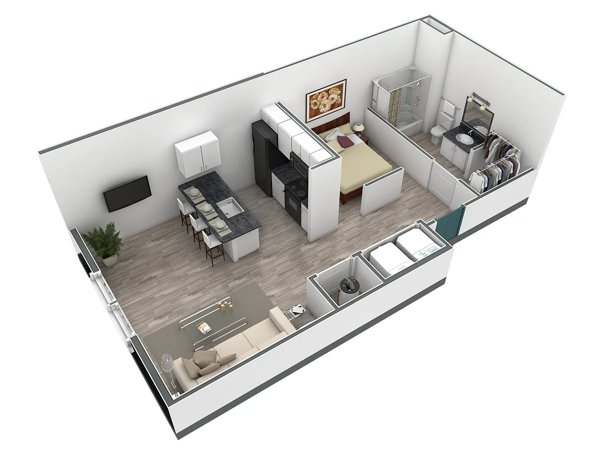 Floor plan Studio Retreat Overlook