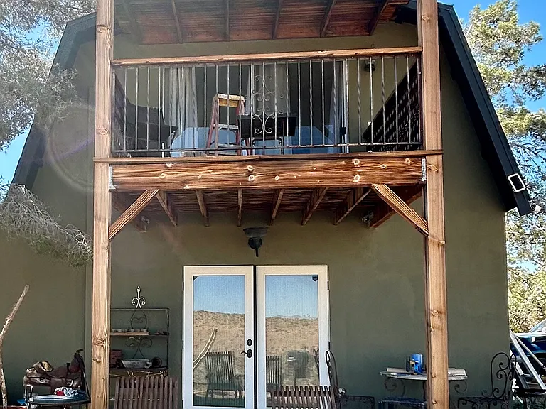 view of the upstairs balcony.