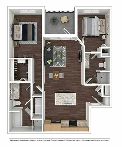 Floor plan B1 - Two Bedroom, Two Bathroom