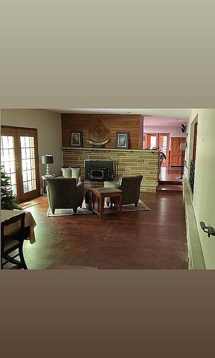 living room with fireplace  