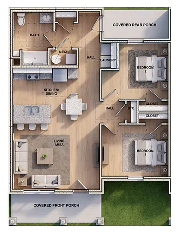 Floor plan 2 bedroom