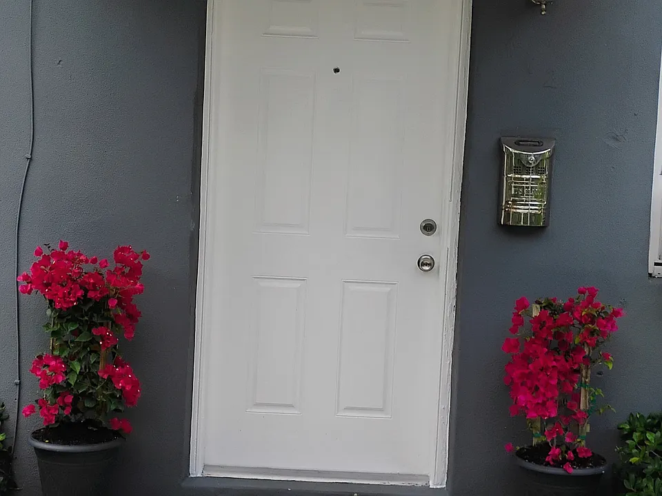 Front entrance for rear apartment