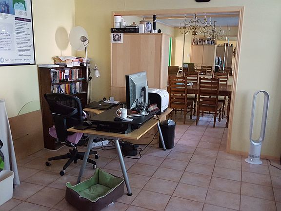 Front room used as office