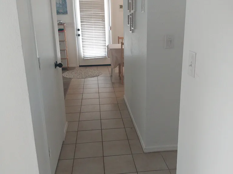 hallway to patio door
