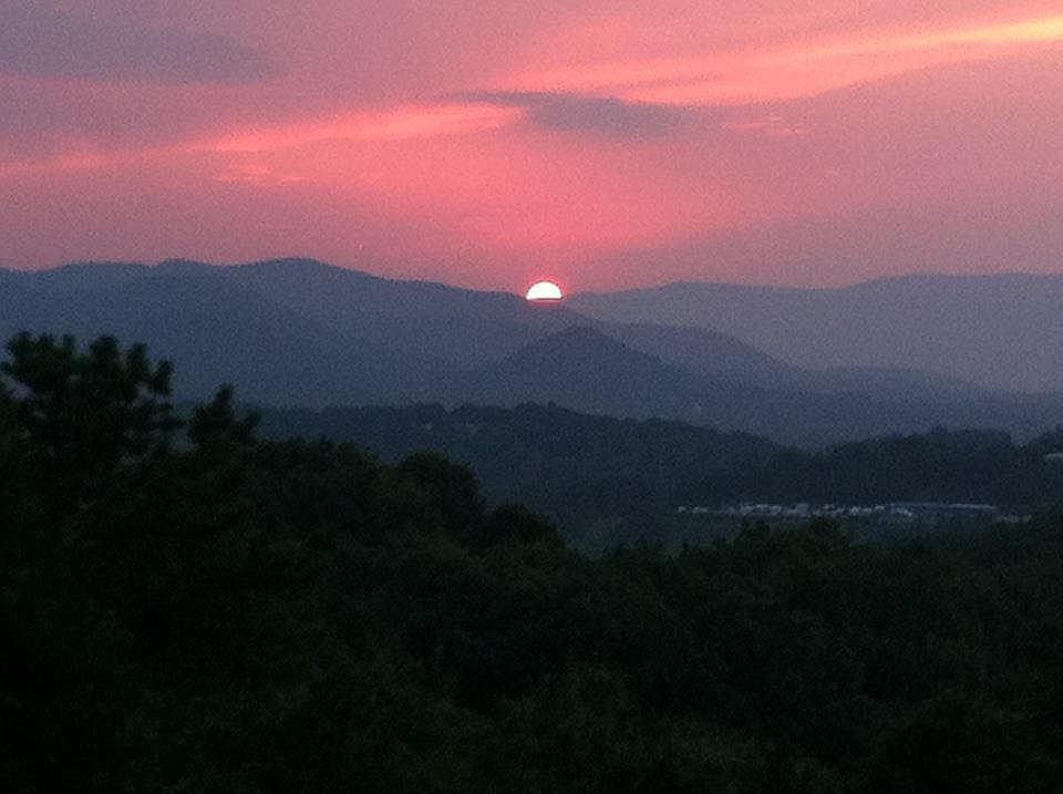 Sunset from side patio