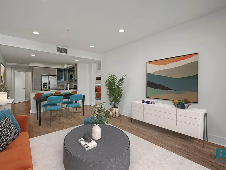 Open-Concept Kitchen, Dining, and Living Room